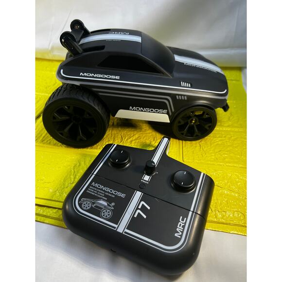 Shaper Image Toy RC Stunt Mongoose LED With Remote Control Black 10" WORKS - Picture 1 of 16